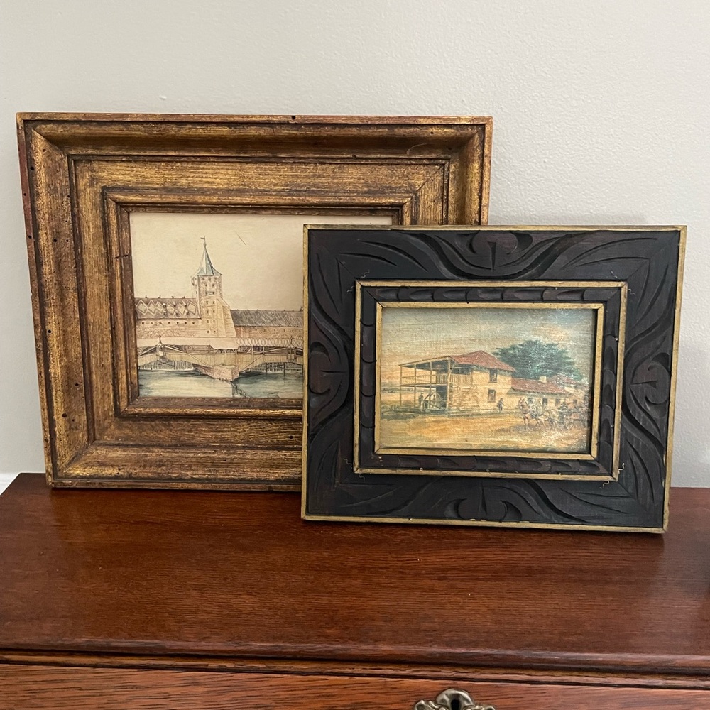 Two vintage art pieces
